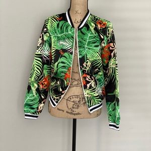 Island Print Bomber Jacket